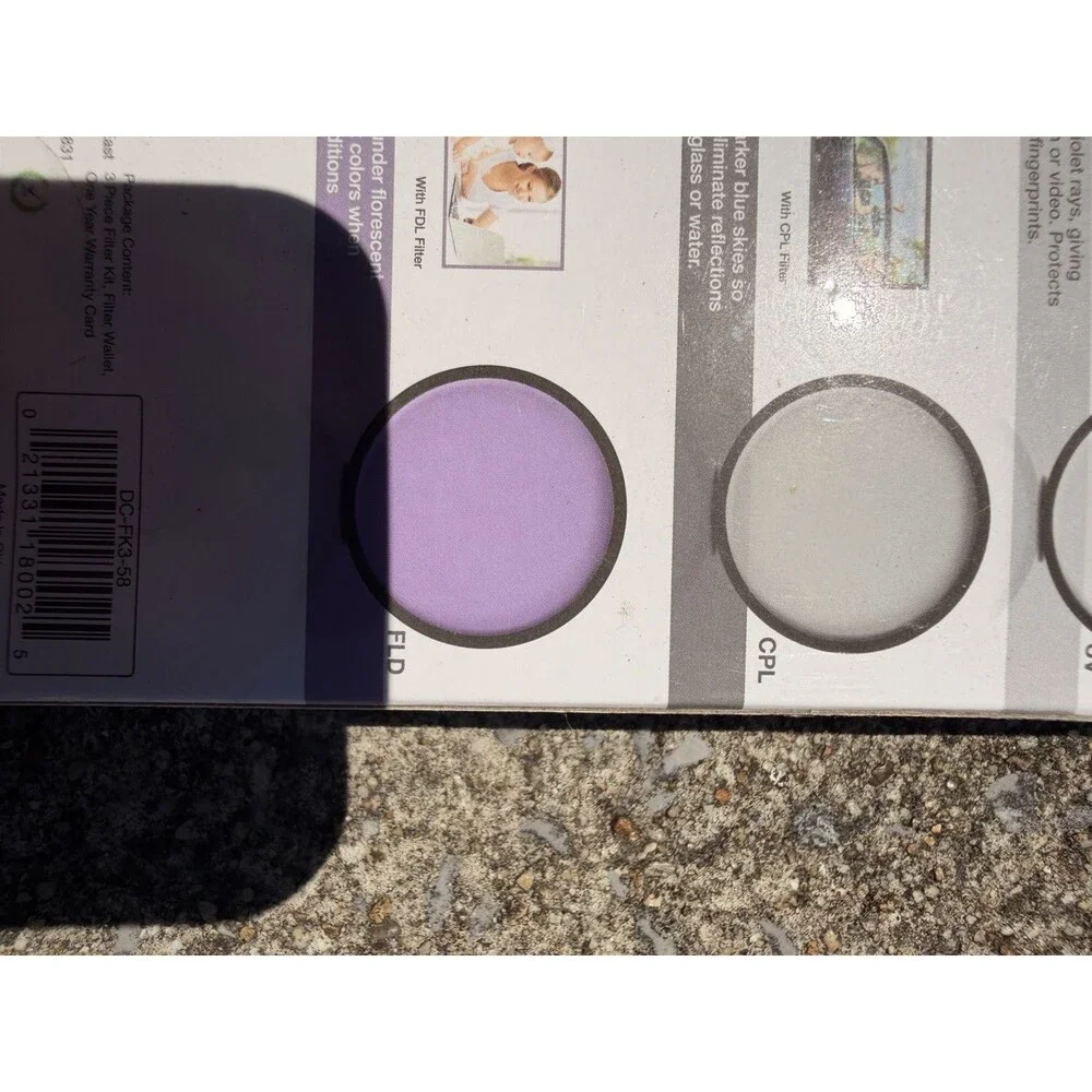 Digital Concepts DC-FK3-58, 58MM UV/CPL/FLD Filter 3 Piece Ultra Camera Kit
